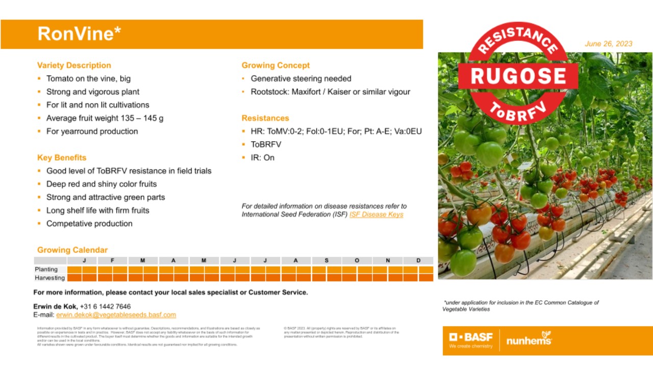BASF Nunhems | Variety proFILE BASF Nunhems | Variety proFILE